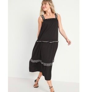 Old Navy Sleeveless Ruffle-Neck Tiered Midi Swing Dress size XXL